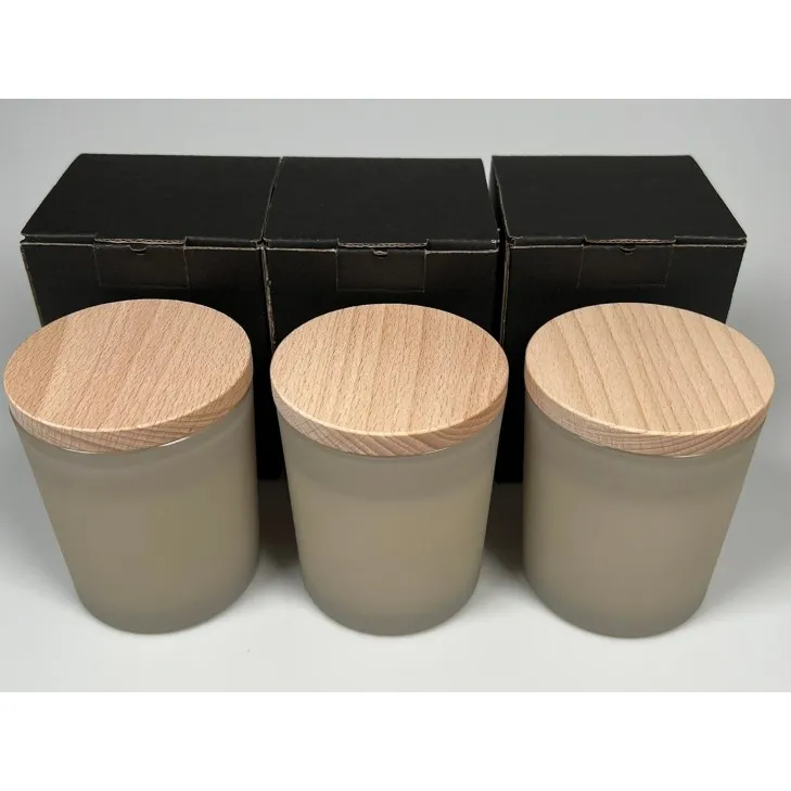 Świeca sojowa zapachowa w szkle szary mat - bawełniany knot 245 ml